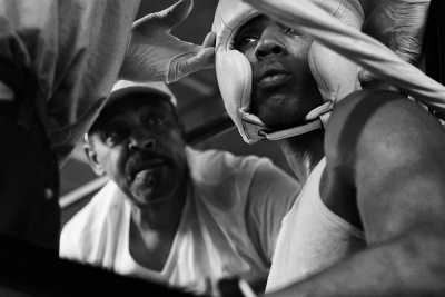 Jano Cohen: Ring Doctor Checks Nahir Allbright, Pennsylvania Golden Gloves Tournament at Must Fight Gym, Chester, PA