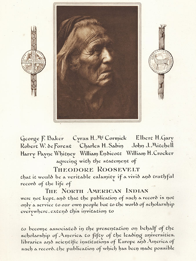 Edward S. Curtis: Subscription promotion for The North American Indian