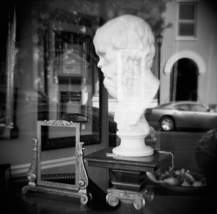 Eric Lindbloom: Window Shopping — Socrates in Hudson NY, 2012