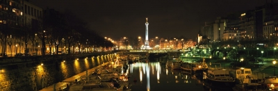 David Herr Orbock: Bastille Monument at Night, Paris