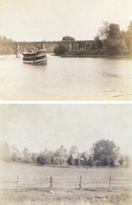 Unknown: Riverboat Lafayette on the Schuykill River / Mansion, Philadelphia, PA