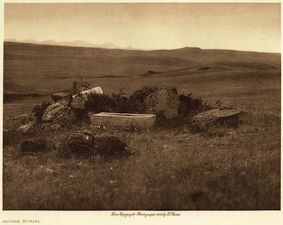 Edward S. Curtis: Atsina Burial, From The North American Indian, Volume 5