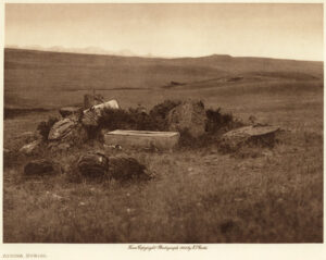 Edward S. Curtis: Atsina Burial, From The North American Indian, Volume 5  (front & back covers)