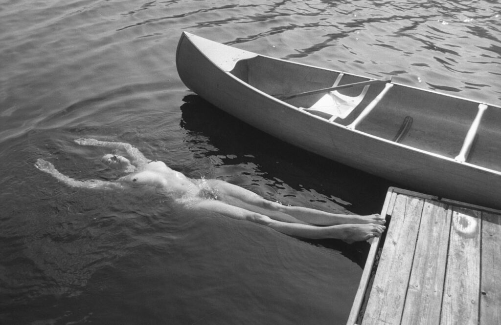 Ben Larrabee: Trudie Floating, Ausable Lake, 2001